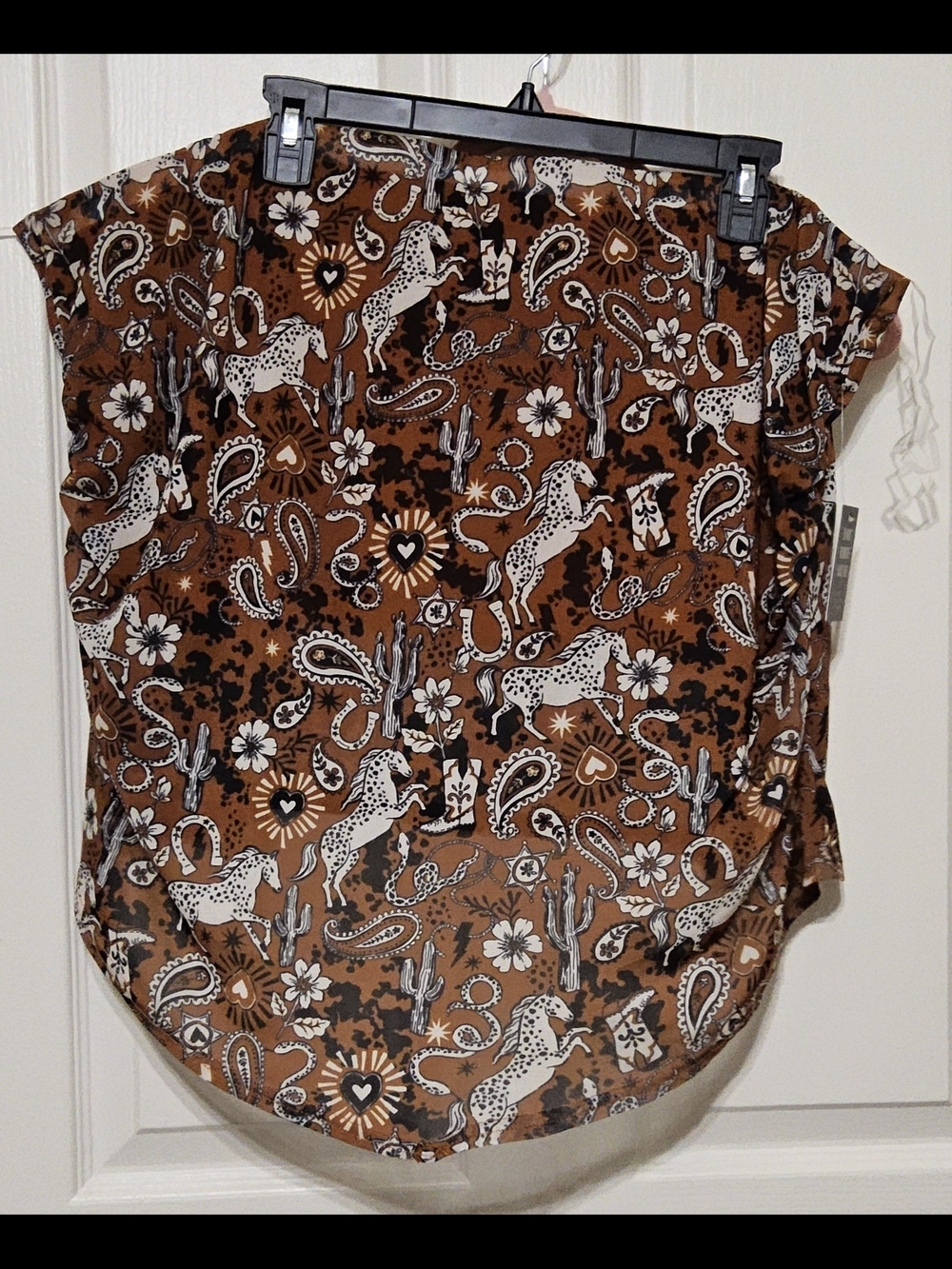 NWT Ashley Stewart Western Horse Cactus Paisley Tube Top Plus Size 26/28